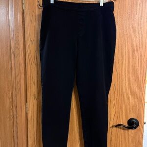 Isaac Mizrahi Ankle Pants 24/7 Stretch Black Sz 14 Pull On A367659 Women